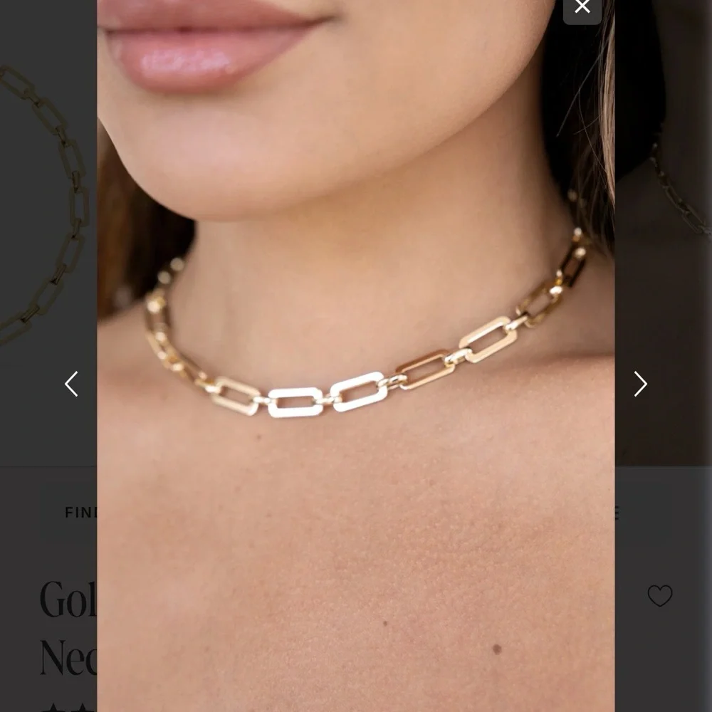 Ettika Gold flat chain necklace - Picture 6 of 8